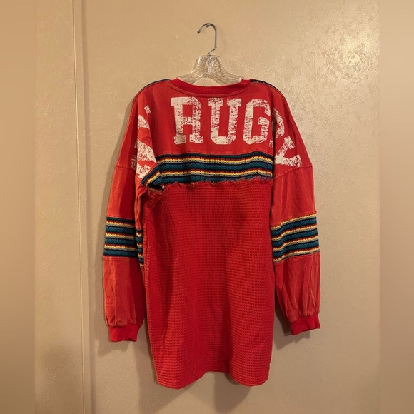 NWOT Urban Outfitters BDG Apollo Oversized Embroidered Long Sleeve top sz M - Picture 2 of 6